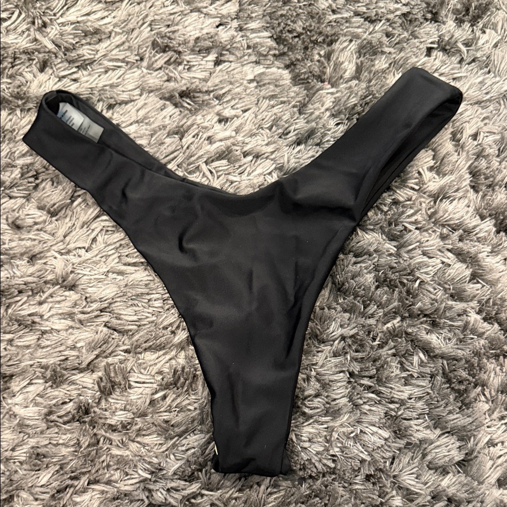 Black High-Cut Bikini Bottom
